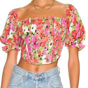 Revolve More To Come Loraine Floral Corset Top Size XXS NWOT